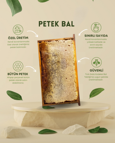 Erzurum Çıta Bal Bütün Petek - Yeni Hasat- 3 kg