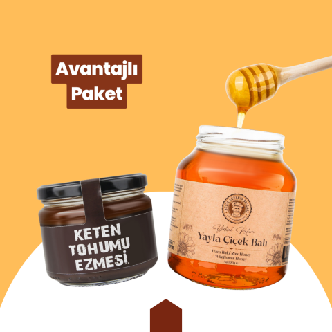 Erzurum Yayla Balı & Keten Tohumu Ezmesi Paketi
