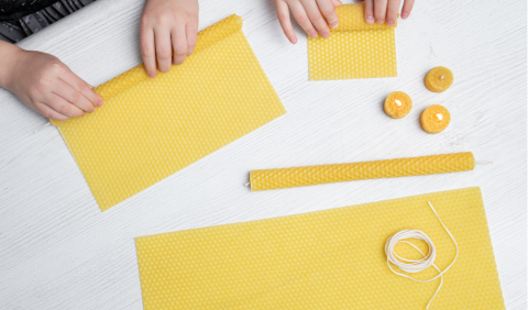 Sarma Balmumu Seti Şamdan (4'lü)