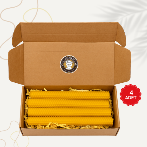 Sarma Balmumu Seti Şamdan (4'lü)